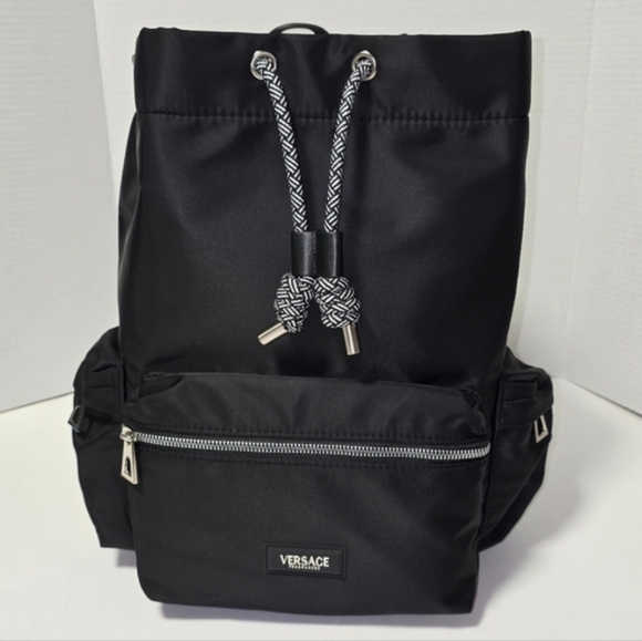 Versace Other - Versace Unisex Black Backpack Sleek Design Durable Material - RARE NEW